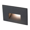 WAC Lighting 4011 Series Horizontal Step Light 5 in. Black Integrated LED, 2700K Warm White, Dimmable, 17 Lumens, Wall Mount, 60,000 Hour Life