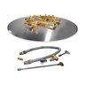 Warming Trends 350K BTU 30.5 in. x 30.5 in. Original Brass Burner + 48 in. Circular Plate + 3/4 in. Dual Flex Line Kit + Nat Gas