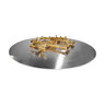 Warming Trends Crossfire Brass Burner 38-1/4 in. x 34-1/2 in. with 48 in. Circular Plate and FK2 420K BTU