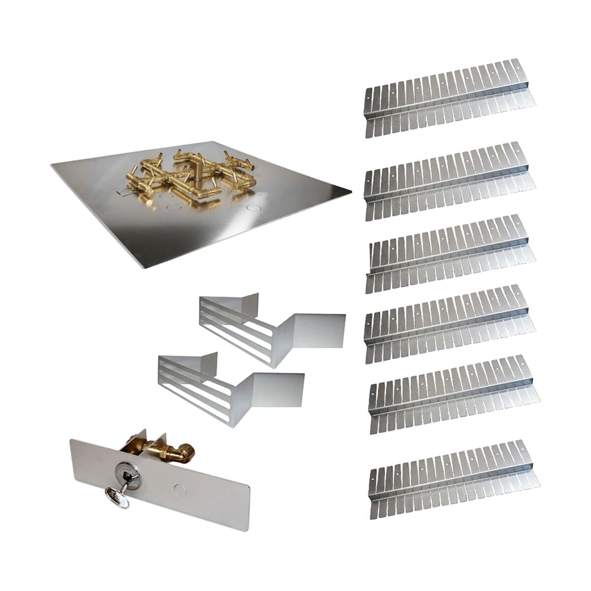 Warming Trends Brandon Gas Insert Kit Square 37.25 in. LP and NG ...