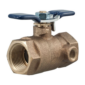 Watts Full Port Tapped Ball Valve Lead Free for 1-1/4 825Y