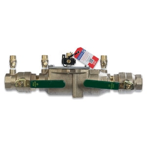 Watts 007M2 Double Check Assembly w/ Ball Valves 1-1/2 in. Bronze w/ Freeze Sensing Capability (Sensing Upgrade Kit Sold Separately)