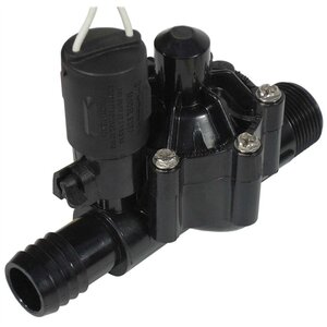 Weathermatic Globe Valve Nitro Plastic 1 in. MIPT x Barb