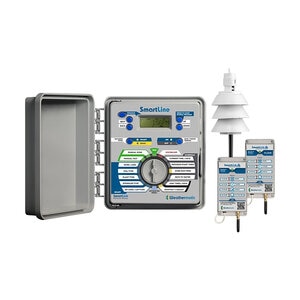 Weathermatic SmartLink Bundle includes SmartLine SL1616 Controller, SLW5 Weather Station, Station Modules, Flow Aircard, 10-year Flow Chase Subscription
