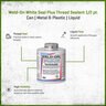 Weld-On White Seal Plus Thread Sealant 1/2 pt.