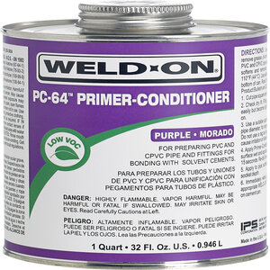 Weld-On PC-64 Purple Primer Cleaner Low VOC NSF
