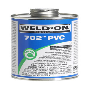 Weld-On 702 Clear PVC Cement Low VOC Regular Body