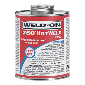 Weld-On 750 HOTWELD Blue PVC Cement Low VOC Medium Body