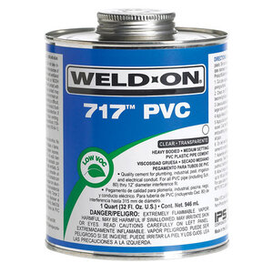 Weld-On 717 Clear PVC Cement Low VOC Medium Body 1 gal.