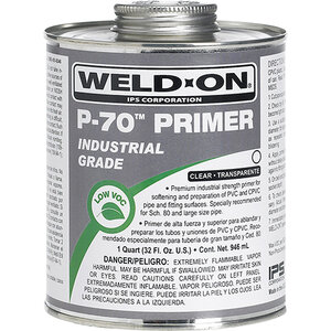 Weld-On P-70 Clear Primer Low VOC NSF 1 gal.