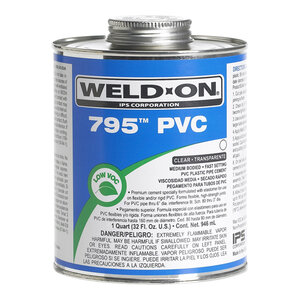 Weld-On 795 Clear PVC Cement Low VOC Medium Body 1 gal.