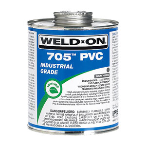 Weld-On 705 PVC Cement Low VOC Medium Body Gray 1 pt.