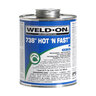 Weld-On 738 Hot 'N Fast Blue (Fades to Clear) PVC Cement Low VOC Medium Body 1 qt.
