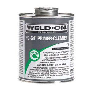 Weld-On PC-64 Clear Primer Cleaner Low VOC NSF 1 qt.