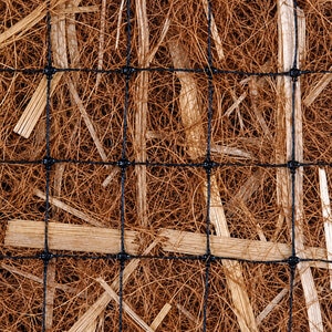 Western Green 70/30 Straw/Coconut Blanket Double Poly Net 16 ft. x 112.5 ft.