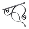 Mailbox Bracket Black Curl Pattern 20 in.