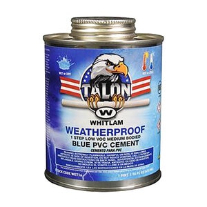 Whitlam Wet/Dry PVC Cement Blue Low VOC Medium Body 1 pt.
