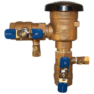 Wilkins 720A Pressure Vacuum Breaker 2 in. Bronze With Ball Valve