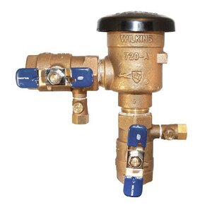 Wilkins 720A Pressure Vacuum Breaker 3/4 in. Cast Bronze With Ball Valve