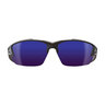 Wolf Peak Khor G2 Safety Glasses Black Frame Polarized Aqua Precision Blue Mirror Lens