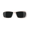 Wolf Peak Brazeau Torque Safety Glasses White Frame Polarized Smoke Lens