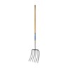 Wolverine Sure-Loc Manure Fork Wooden Handle 6 Tine