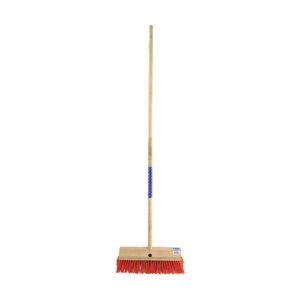 16" Safety Orange Street Broom 60" Wood Handle