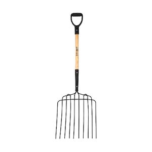 Wolverine Sure-Loc 10 Tine Mulching Fork 30 in. Wood Handle w/Poly D-Grip