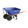 10 Cu. ft Wheelbarrow Dual Flat-Free Tires Steel Handles Wolverine