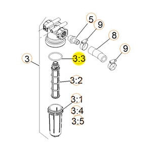 Exmark Z-Spray Filter Cup O-Ring
