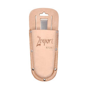 Zenport HJ261 Leather Pruner Sheath w/ Belt Loop & Metal Clip