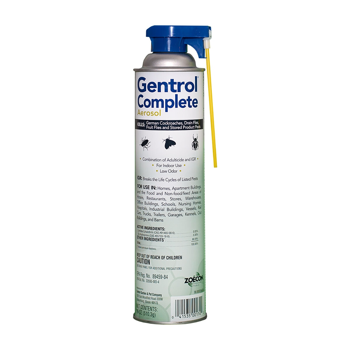 Zoecon Gentrol Complete Broad Spectrum Aerosol Insecticide 18 fl oz ...