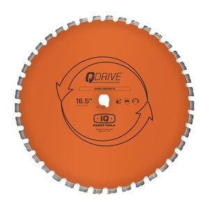 IQ Power Tools Q-Drive Arrayed Segmented Hard Concrete Orange Blade Silent Core 16.5 in.