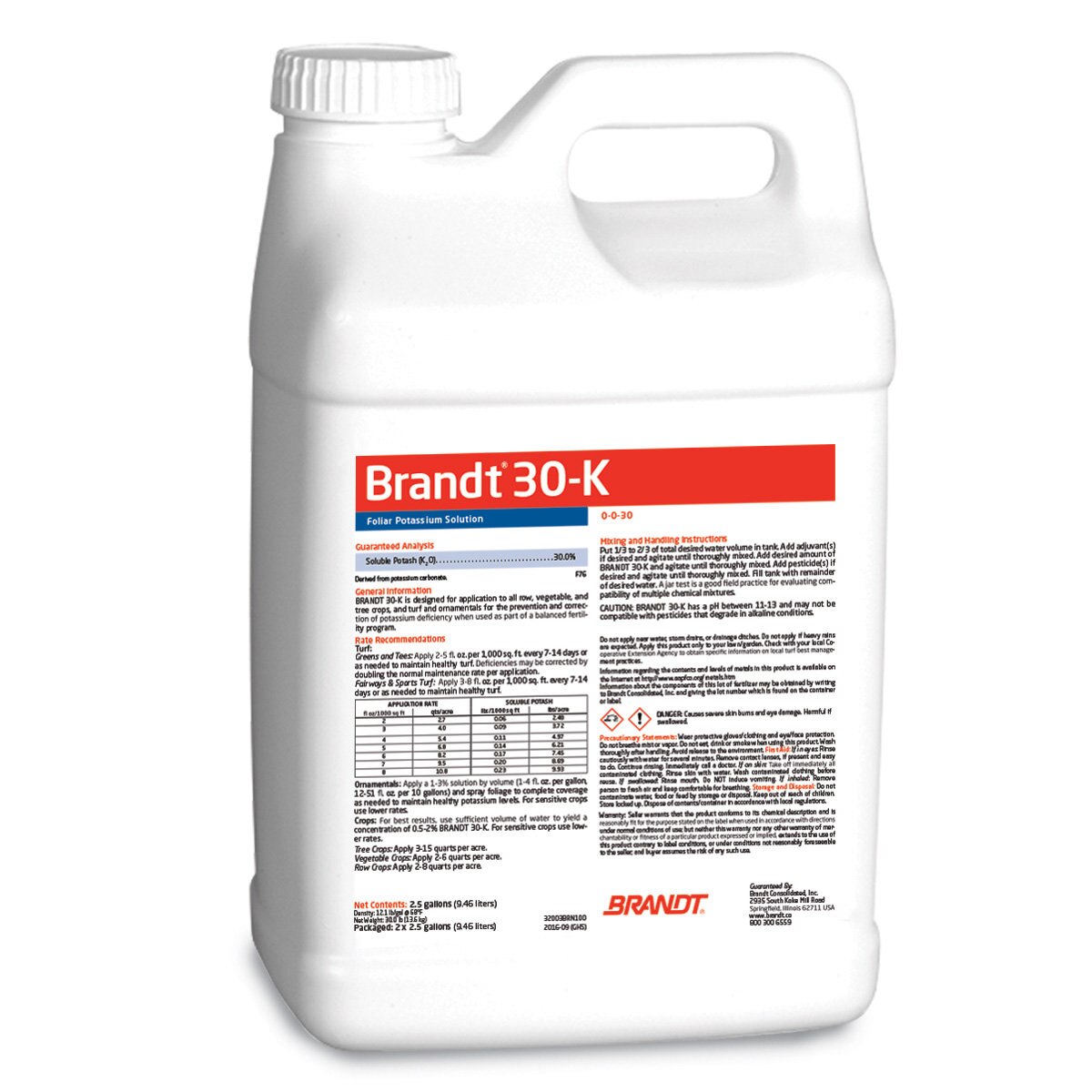 BRANDT 30K Liquid Fertilizer 0030 Potassium Carbonate SiteOne