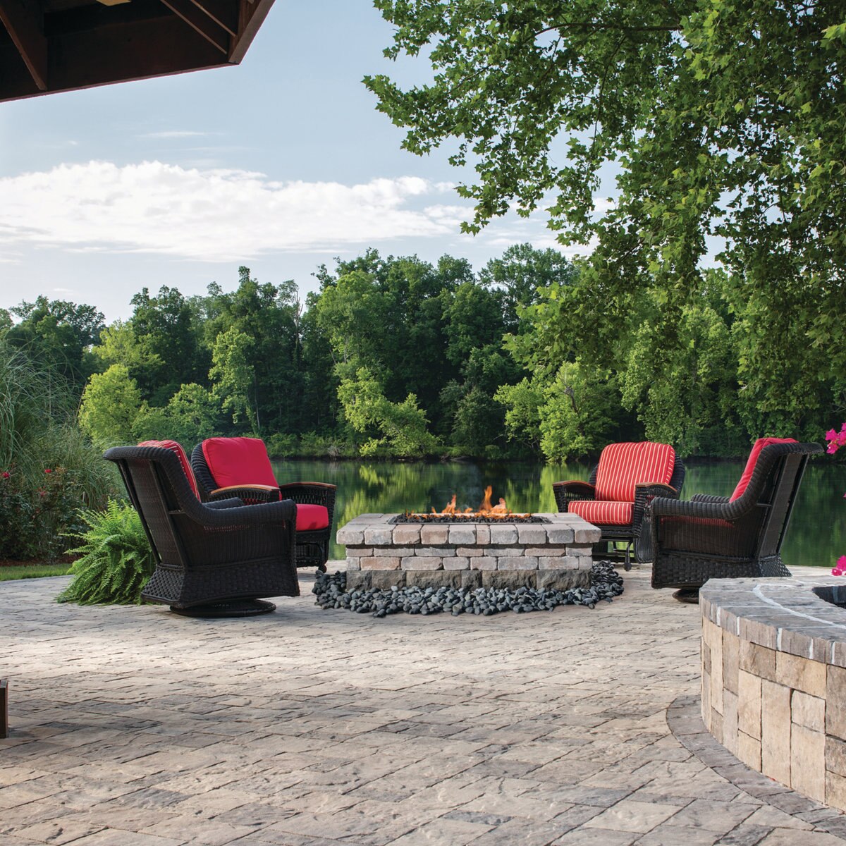 Belgard Weston Stone Fire Pit Kit Square Toscana SiteOne