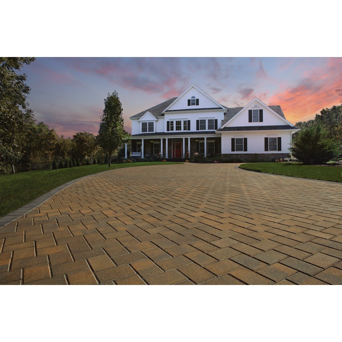 Cambridge KingsCourt Paver Rectangle Toffee/Onyx Lite 6 SiteOne