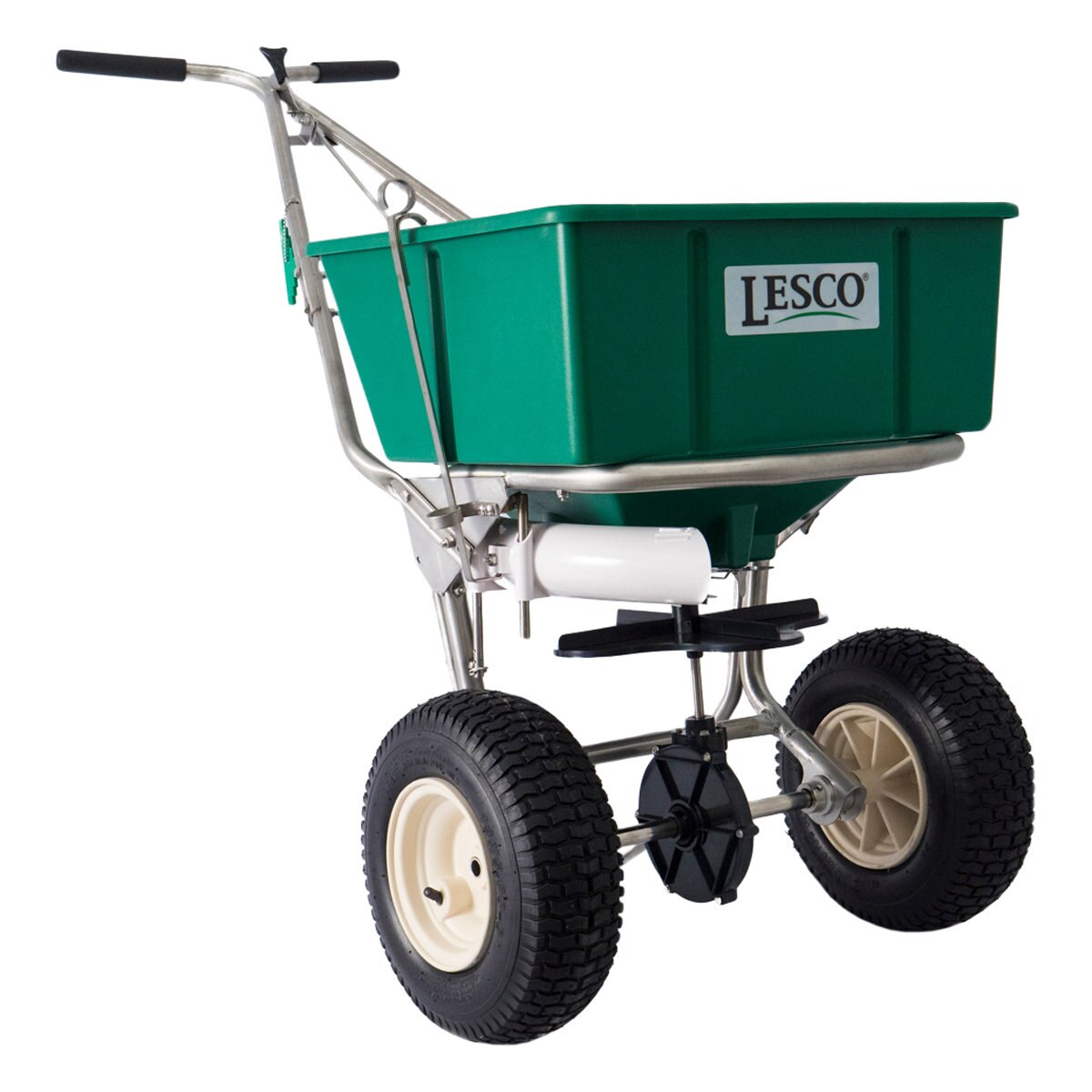 LESCO Broadcast Spreader Stainless Steel w/ Deflector 8 SiteOne