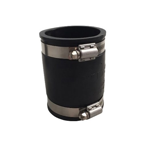 2 in. x 2 in. CI/PVC Flexible Rubber Coupling w/SS Clam SiteOne