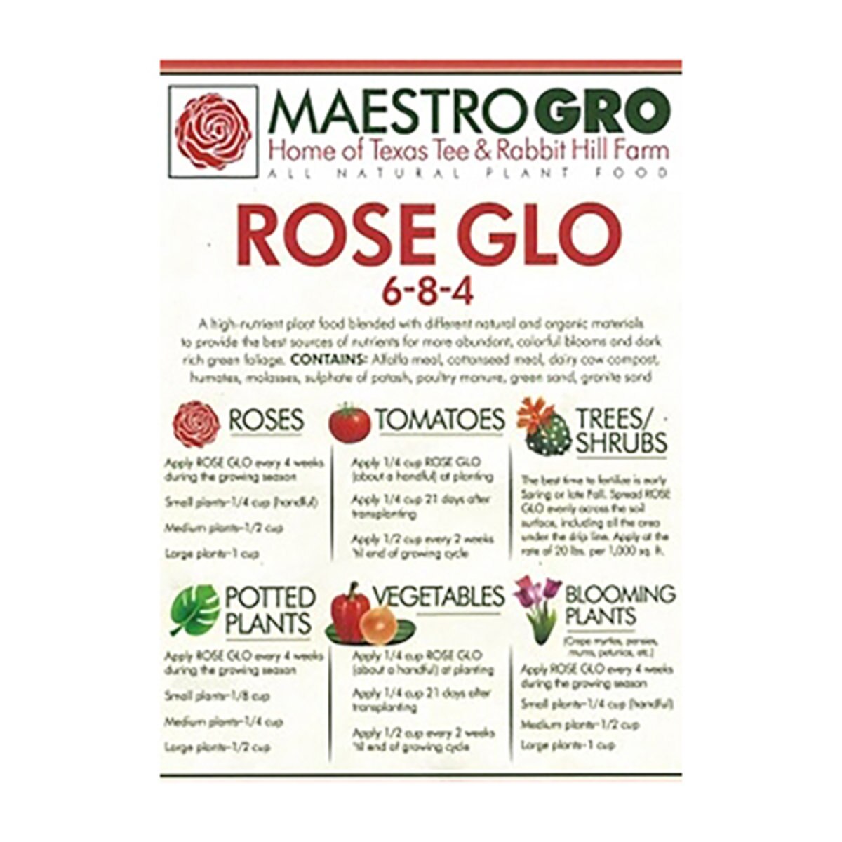 Maestro Gro Rose Glo Fertilizer 684 15 lb. Bag SiteOne