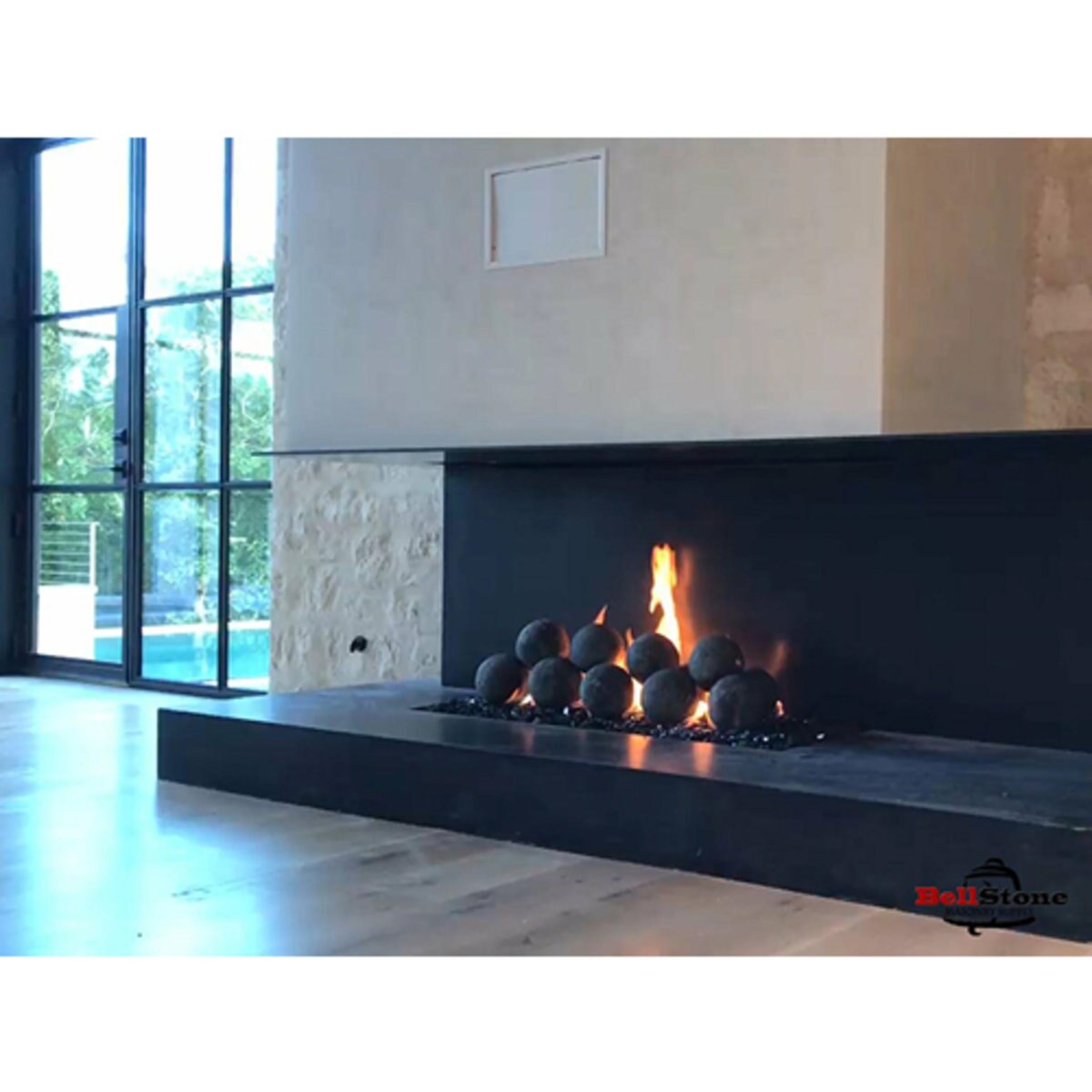 Fireplace Cannon Ball Set Tan 2 in. (12 pc./set) SiteOne