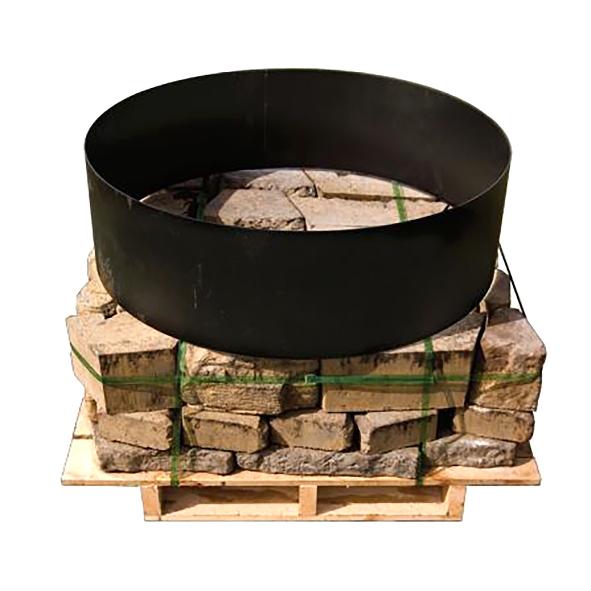 Oberfields 38 in. Round Fire Pit Ring for Rosetta Belve SiteOne