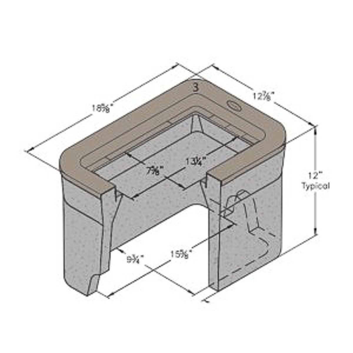 Christy Valve Box B03 Concrete 97/8 in. x 161/4 in. SiteOne