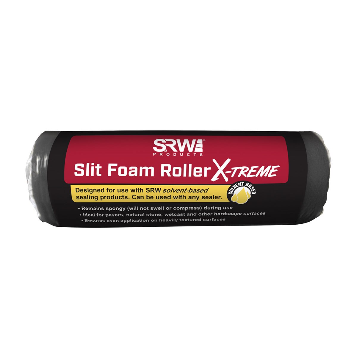 SRW XTreme Solvent Slit Foam Roller Black SiteOne