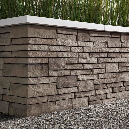TechoBloc Prescott Wall Rock Garden Brown 2.25 in. (27 SiteOne
