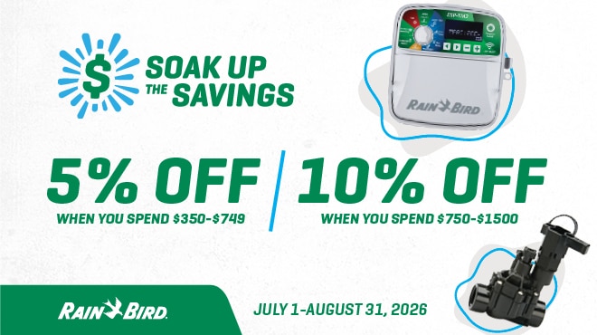 Save up to 10% on Rain Bird