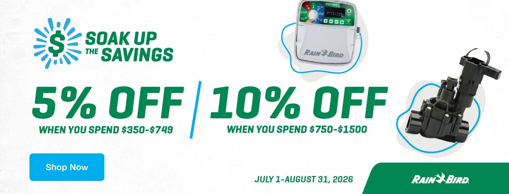 Save 5% to 10% on Rain Bird Products