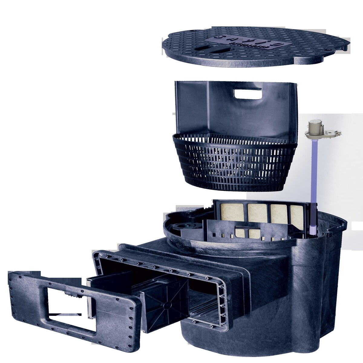 Savio Pond Skimmer Filter Base Unit Black Lid SiteOne