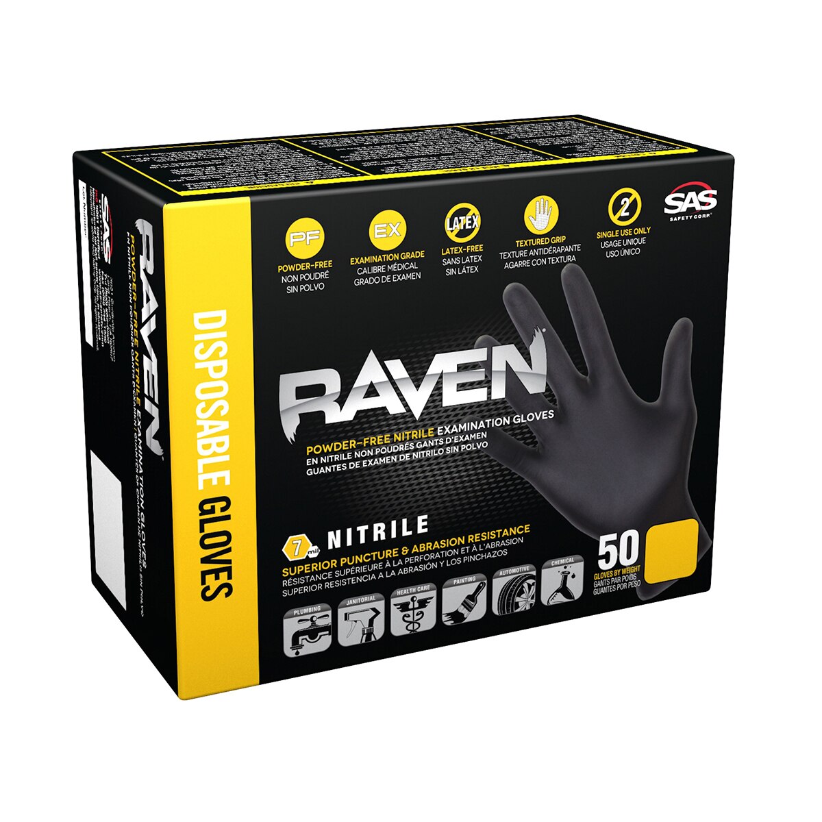 Raven Nitrile Disposable Glove (50/Box), 6 Mil, XLarge SiteOne