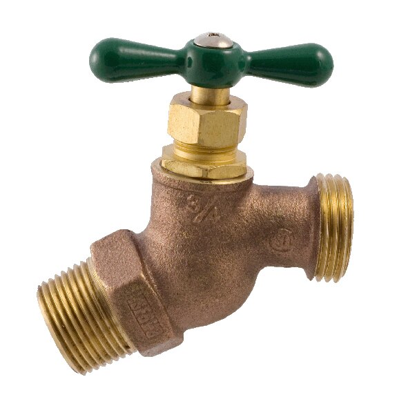 Heavy Duty 1/2 Brass Hose Bib No kink Green Handle SiteOne