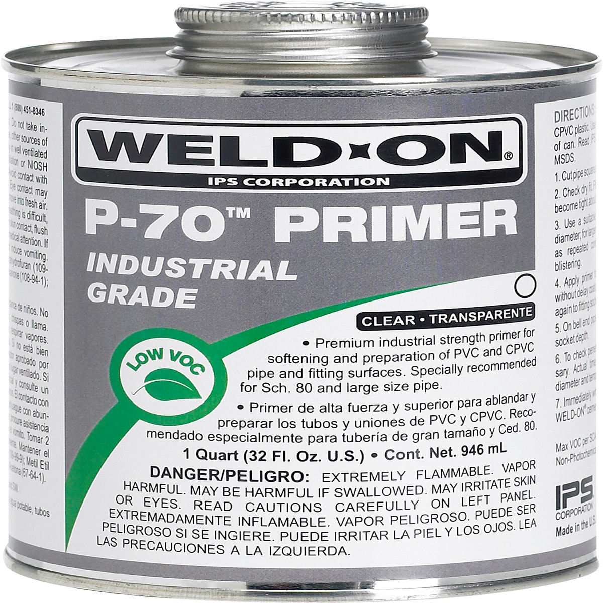 WeldOn P70 Clear Primer Low VOC NSF 1 gal. SiteOne